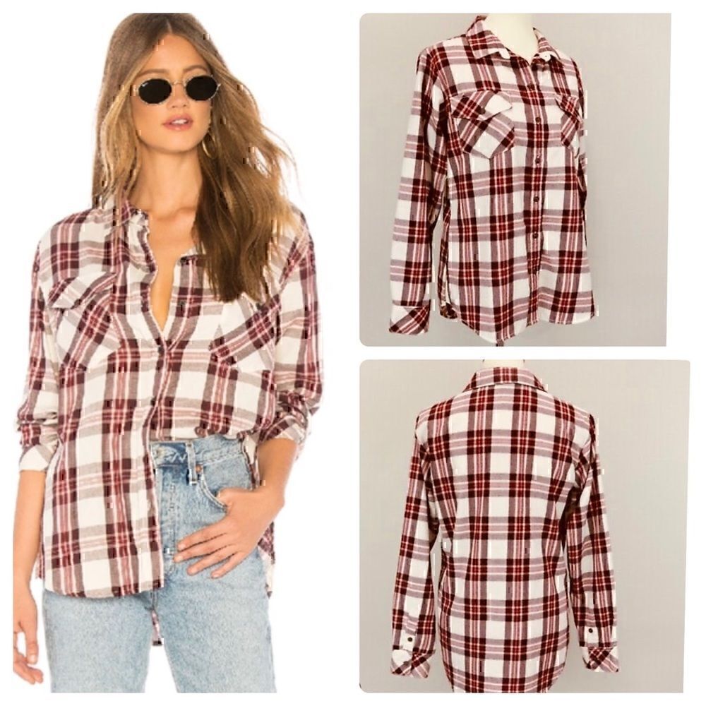 NWT SANCTUARY BOYFRIEND FOR LIFE BUTTON UP LONG SLEEVE 1X and 2X